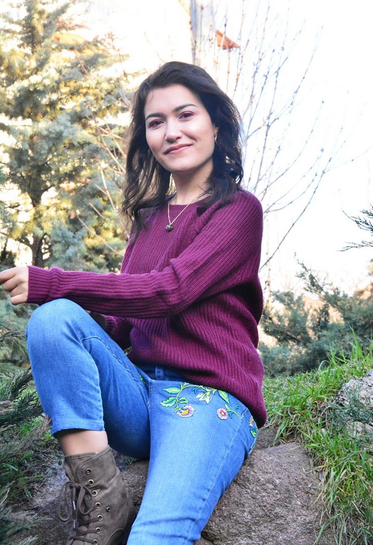 Açık Mor Kazak Kombini Meryem'le